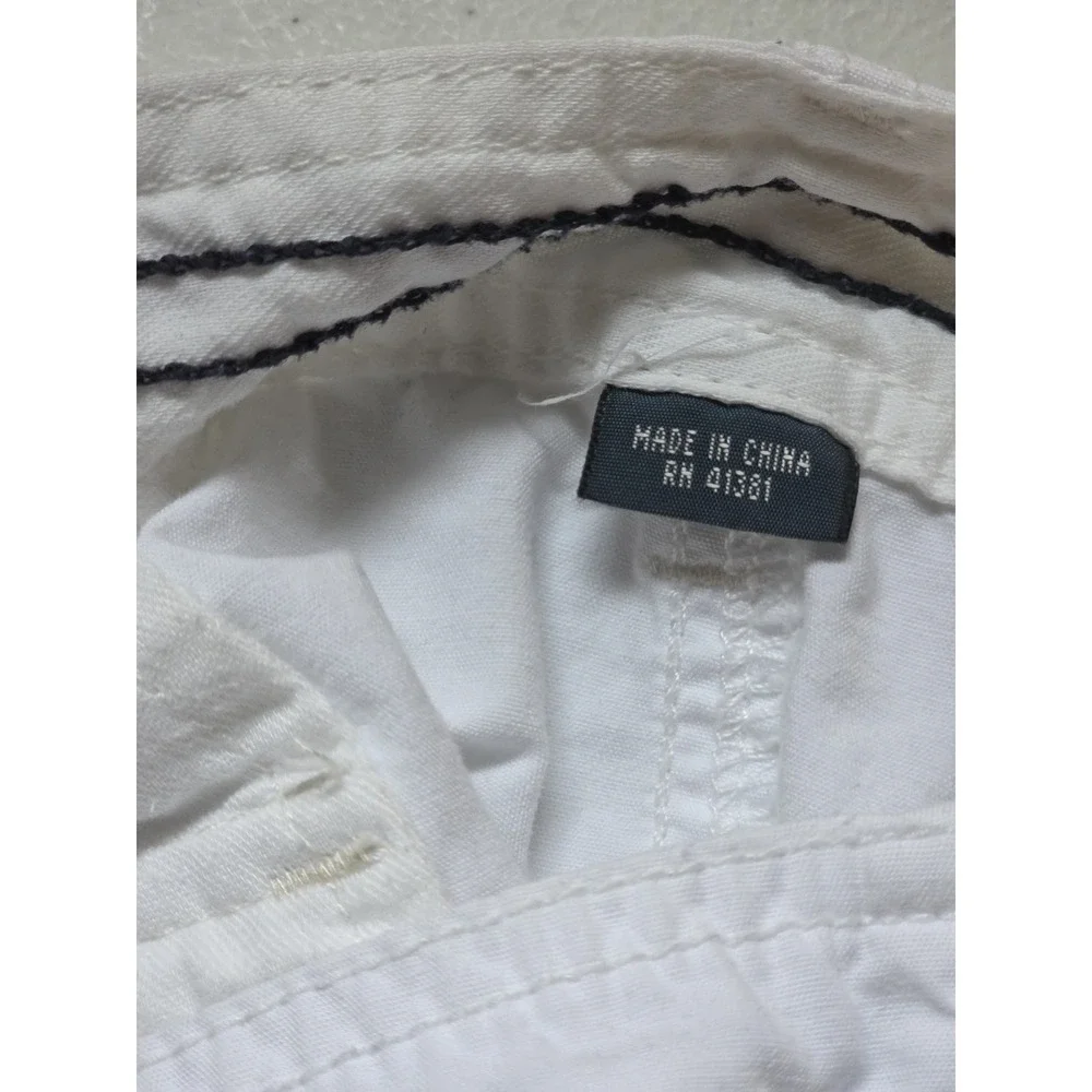 Polo Ralph Lauren Mens 36 Cargo Shorts White Cotton Multi Pocket Outdoor Utility
